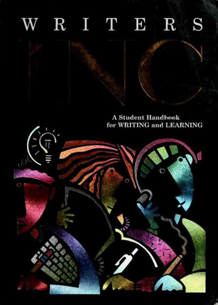 Writers Inc A Student Handbook For Writing And Learning Patrick Sebranek