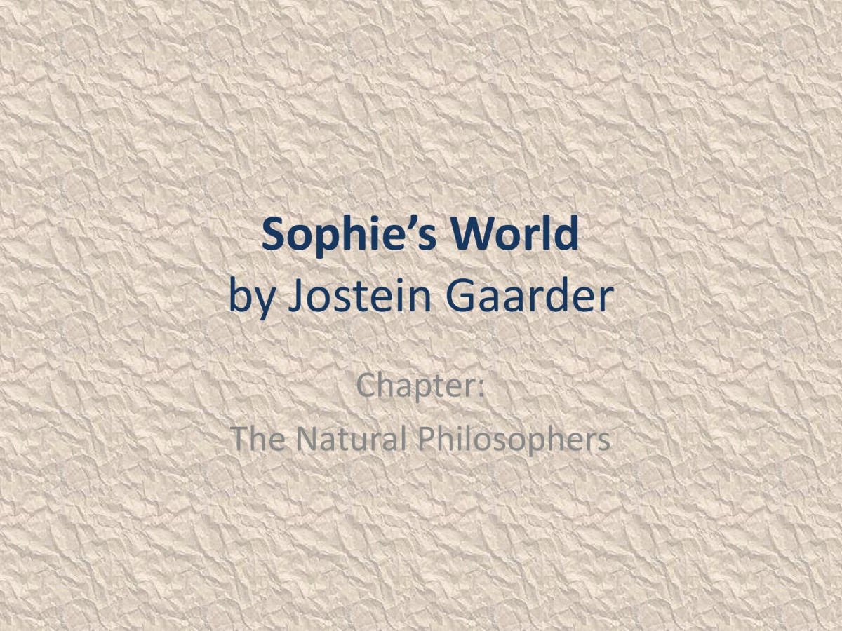 Sophies World Jostein Gaarder