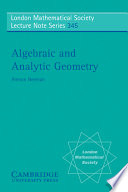 Algebraic And Analytic Geometry London Mathematical Society Lecture Note Series Neeman