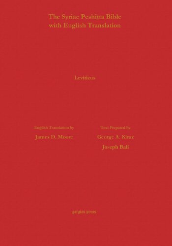 The Syriac Peshiṭta Bible With English Translation Leviticus Bilingual James Moore
