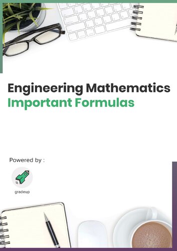 Engineering Mathematics Important Formulas Latest Gradeup