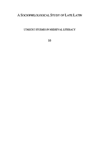 A Sociophilological Study Of Late Latin Roger Wright