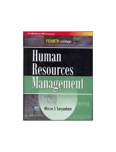 Human Resources Management 4th Edition Mirza S Saiyadain