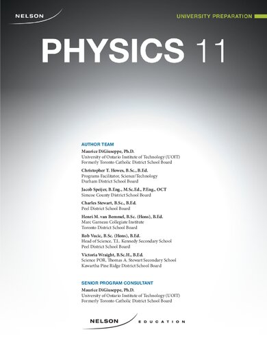 Nelson Physics 11 University Preparation Maurice Di Giuseppe