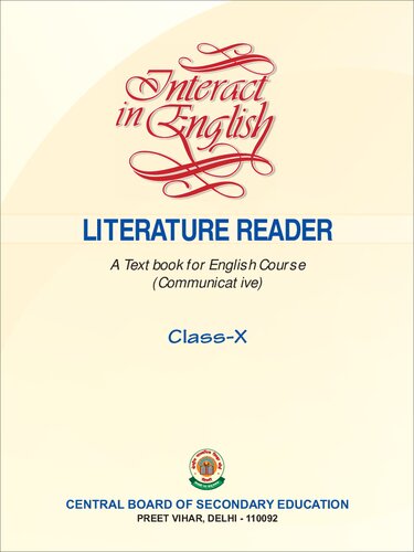 Interact In English Literature Reader A Textbook For English Course Communicative Class 10 Various