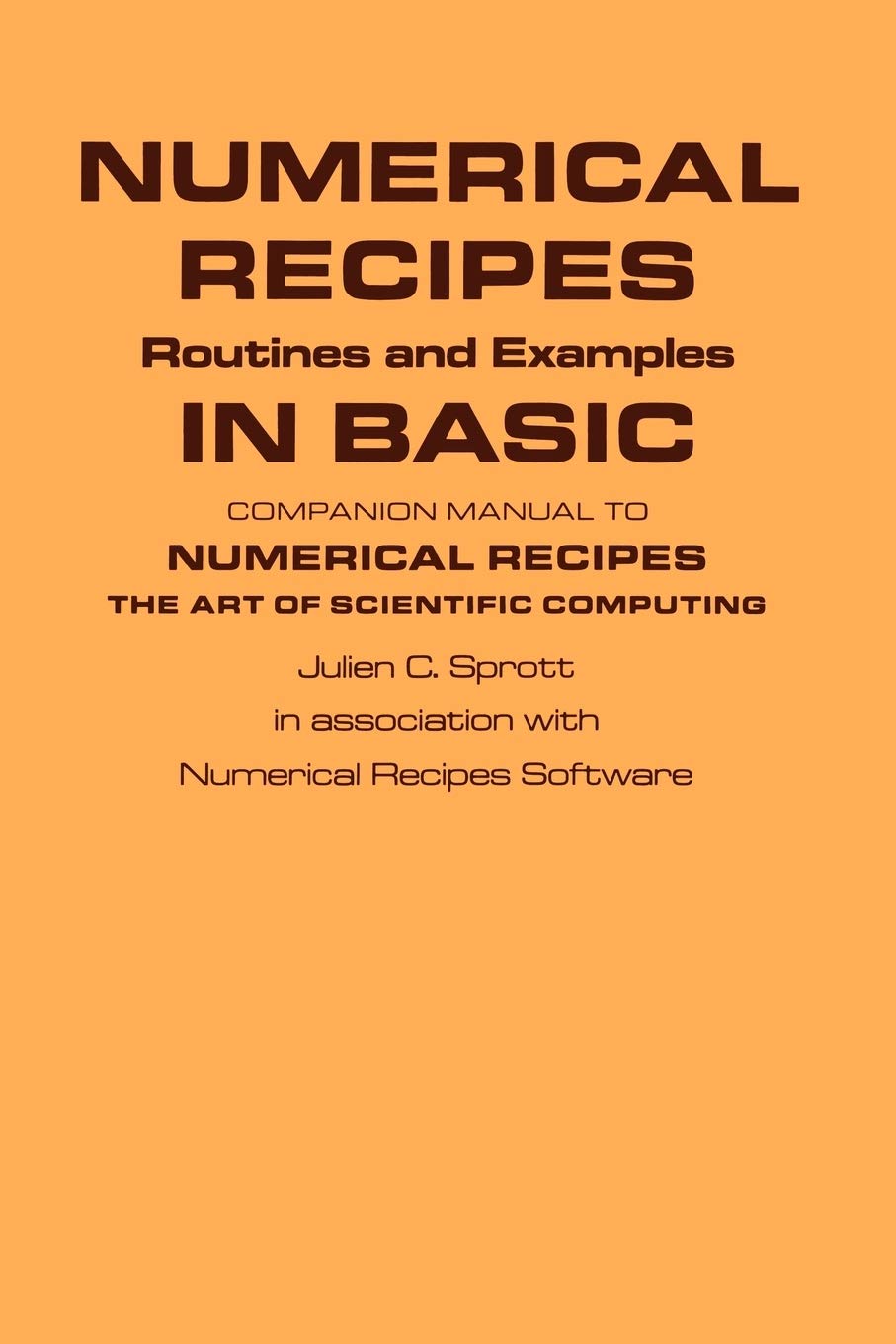 Numerical Recipes In Basic 1ed 1st Edition Sprott