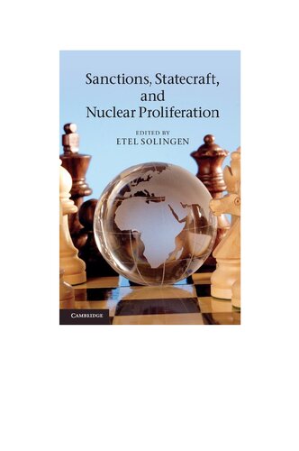 Sanctions Statecraft And Nuclear Proliferation Etel Solingen Editor