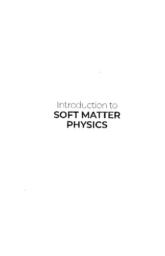 Introduction To Soft Matter Physics Luwei Zhou