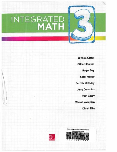 Integrated Math 3 Dinah Zike John A Carter Gilbert Cuevas Roger Day