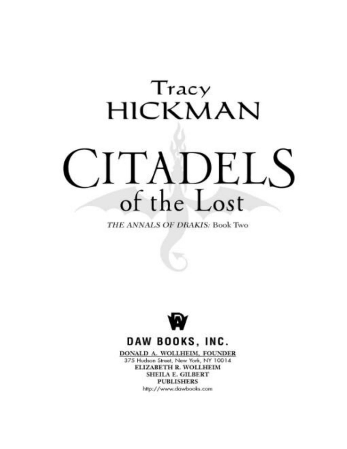 Citadels Of The Lost Annals Of Drakis 02 Tracy Hickman