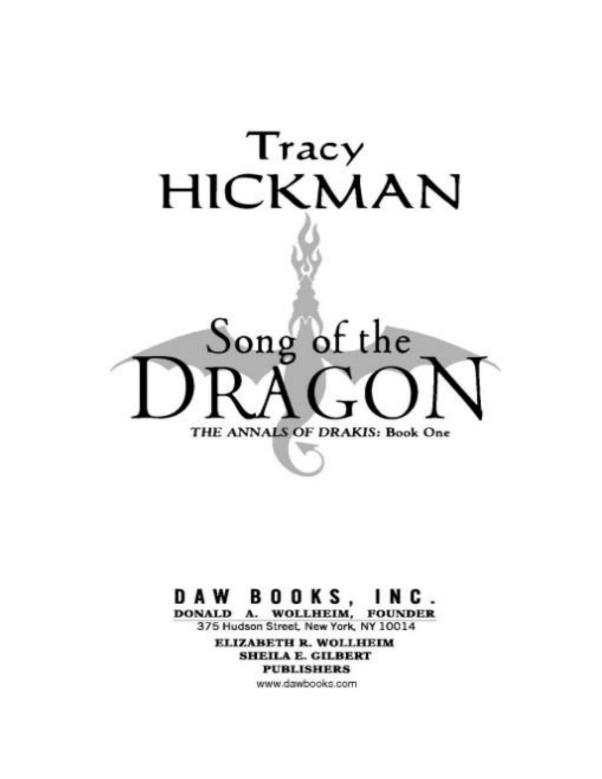 Song Of The Dragon Annals Of Drakis 01 Tracy Hickman
