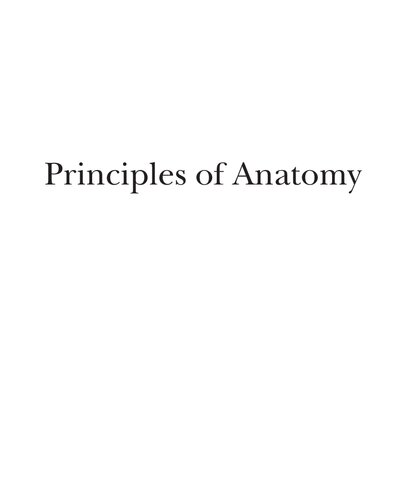 Principles Of Anatomy Richard Renneboog Editor