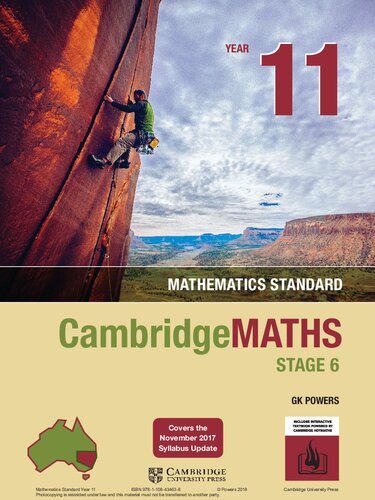 Cambridge Maths Stage 6 Nsw Standard Year 11 Gregory Powers Cambridge Hotmaths