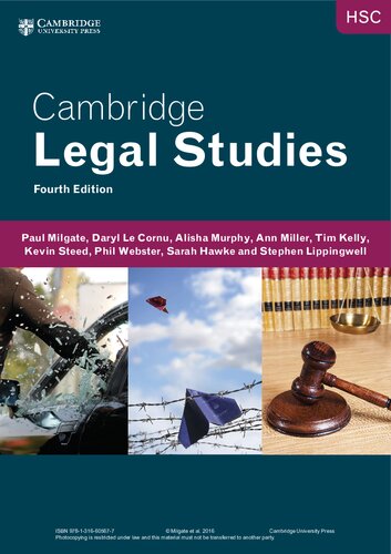 Cambridge Hsc Legal Studies 4th Edition Paul Milgate Daryl Le Cornu