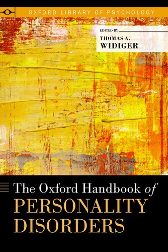 The Oxford Handbook Of Personality Disorders 1st Edition Thomas A Widiger