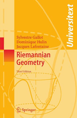 Riemannian Geometry 3rd Edition Sylvestre Gallot Dominique Hulin