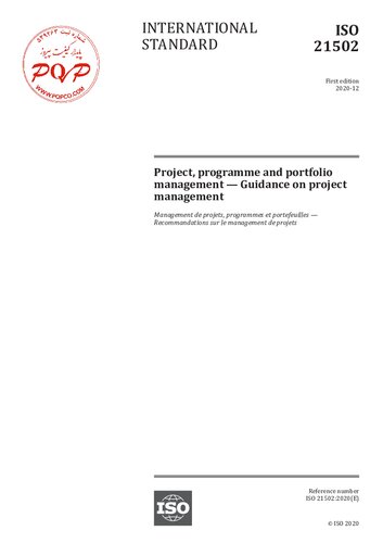 Iso 21502 Project Programme And Portfolio Management Guidance On Project Management Iso