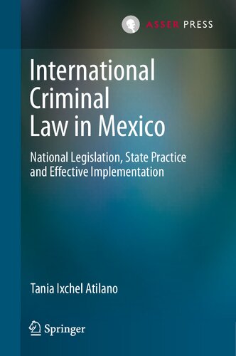International Criminal Law In Mexico National Legislation State Practice And Effective Implementation 1st Edition Tania Ixchel Atilano