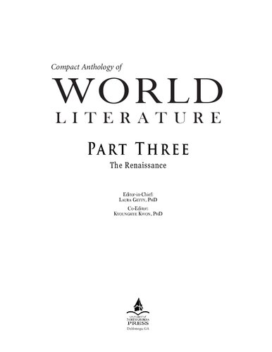 Compact Anthology Of World Literature Laura Getty Editor Kyounghye Kwon Editor