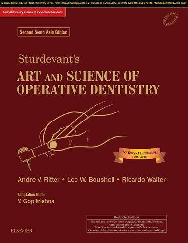 Sturdevants Art Science Of Operative Dentistry Second South Asia Edition 2nd Edition V Gopikrishna