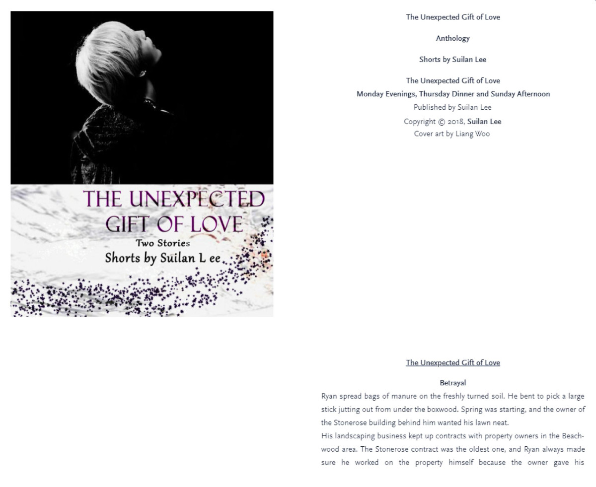 The Unexpected Gift Of Love Anthology Suilan Lee
