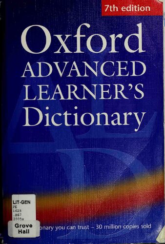 Oxford Advanced Learners Dictionary Varios Autores