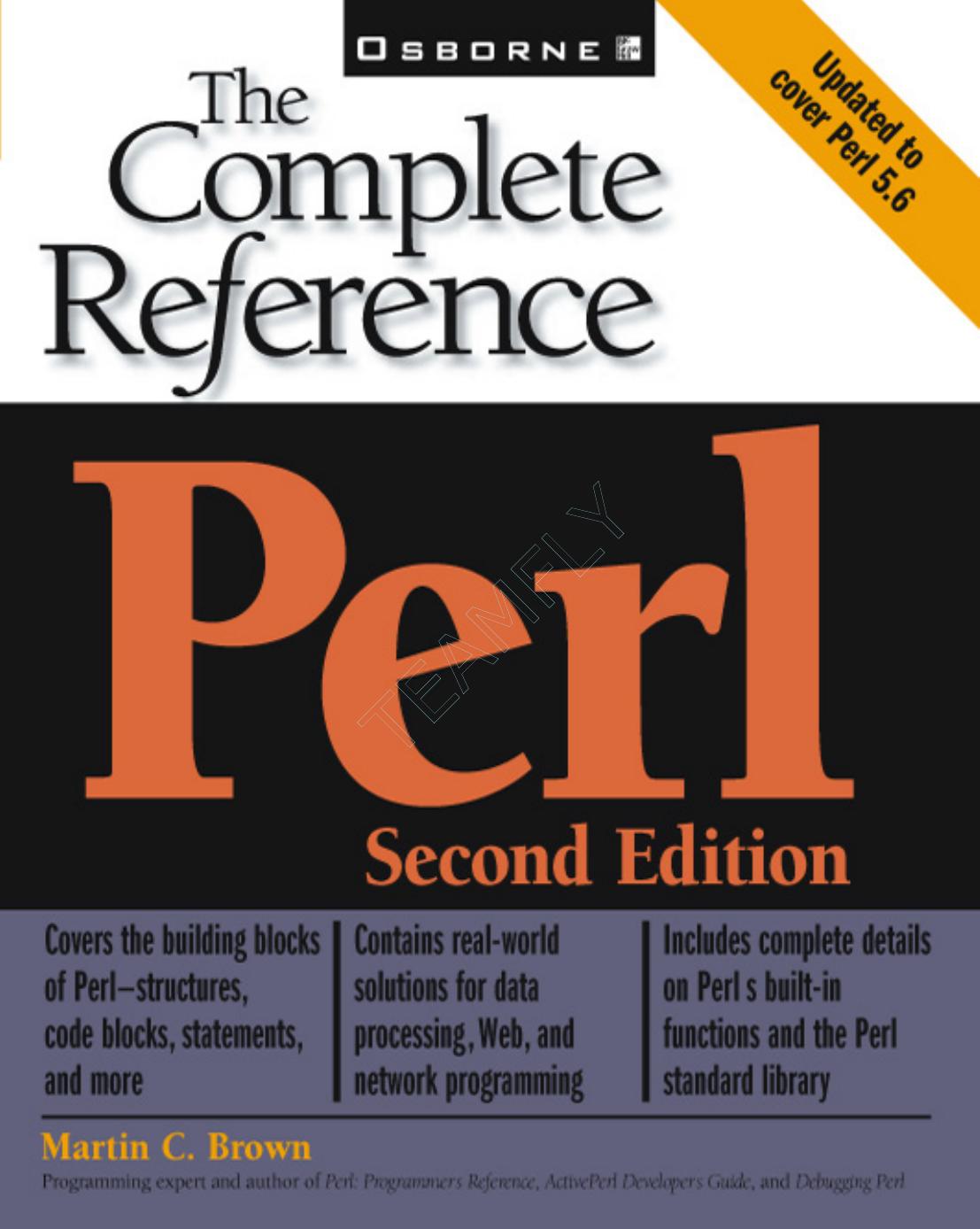 Perl The Complete Reference Subsequent Brown Martin C
