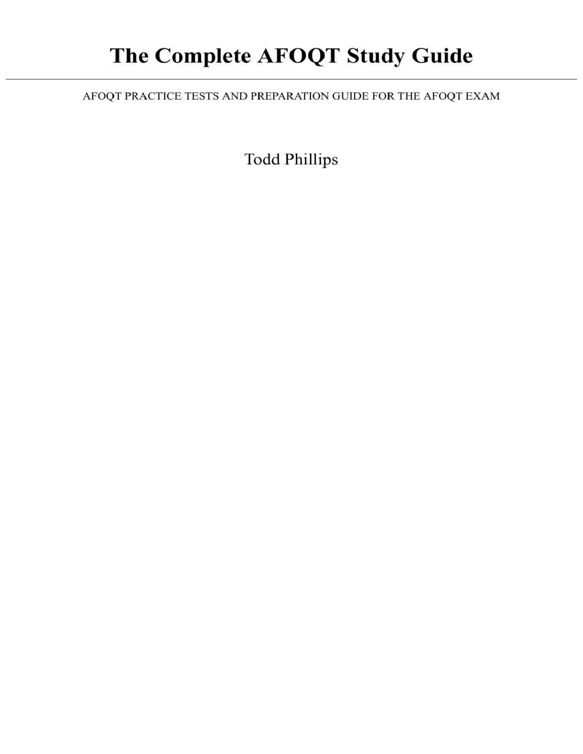 The Complete Afoqt Study Guide 20202021 Todd Phillips Mackey