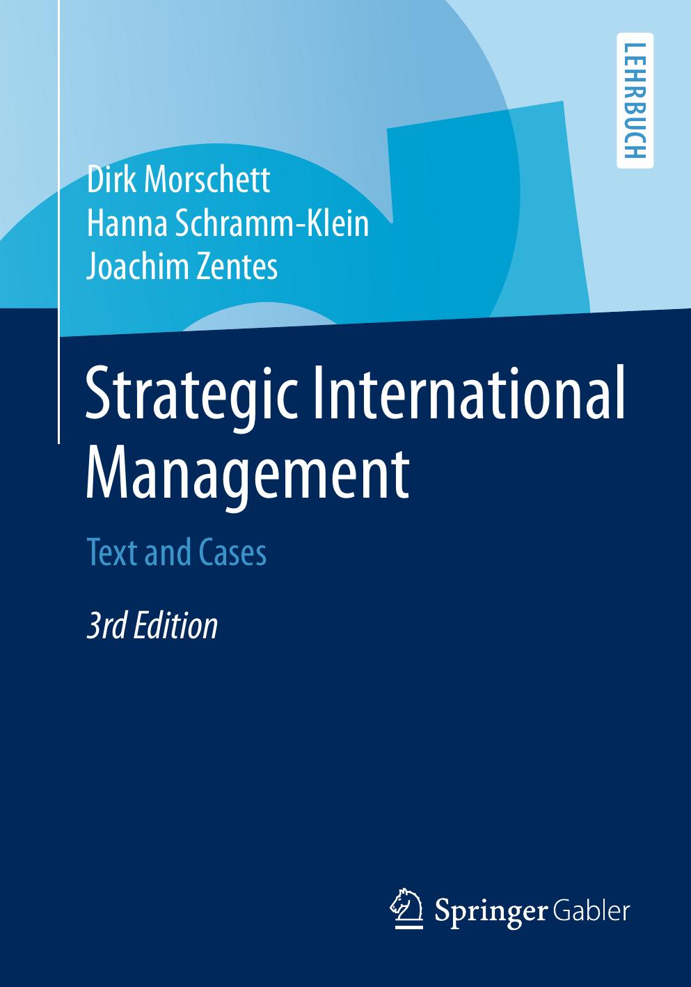 Strategic International Management 3rd Edition Dirk Morschett
