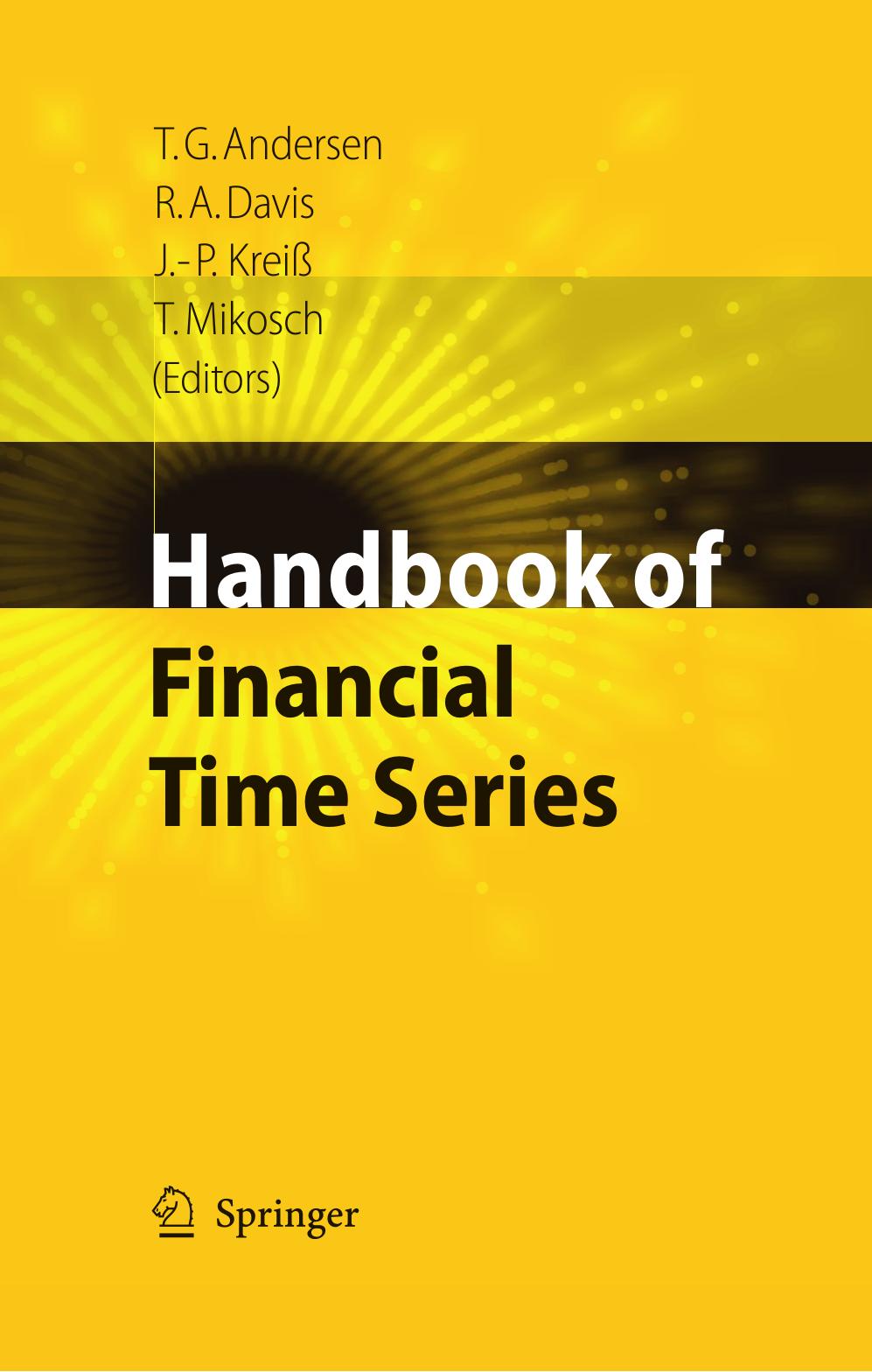 Handbook Of Financial Time Series Torben Gustav Andersen Richard A Davis