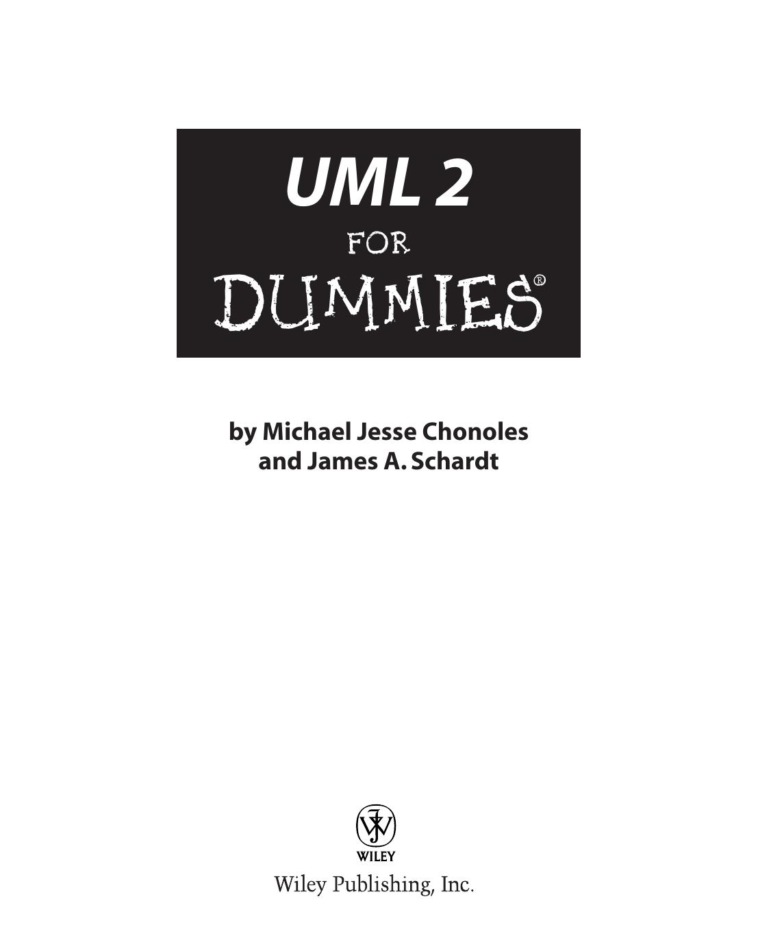Uml 2 For Dummies 1st Edition Michael Jesse Chonoles James A Schardt