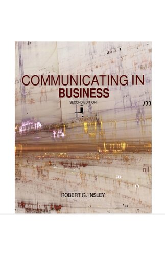 Communicating In Business Second Insley Robert G