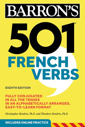 501 French Verbs 8th Edition Christopher Kendris Theodore Kendris
