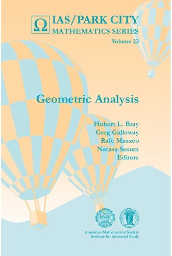 Geometric Analysis Hubert L Bray Editor Greg Galloway Editor