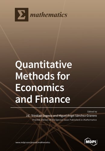 Quantitative Methods For Economics And Finance Je Trinidadsegovia Editor