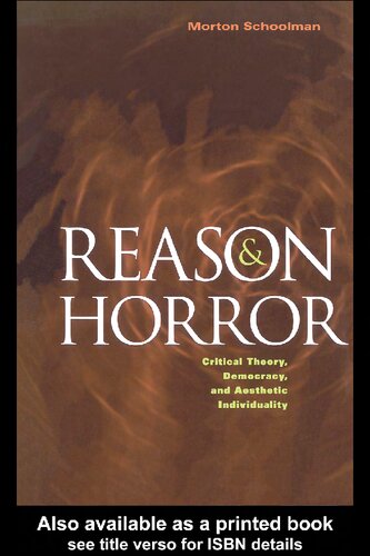 Reason And Horror Critical Theory Democracy And Aesthetic Individuality 1st Edition Morton Schoolman