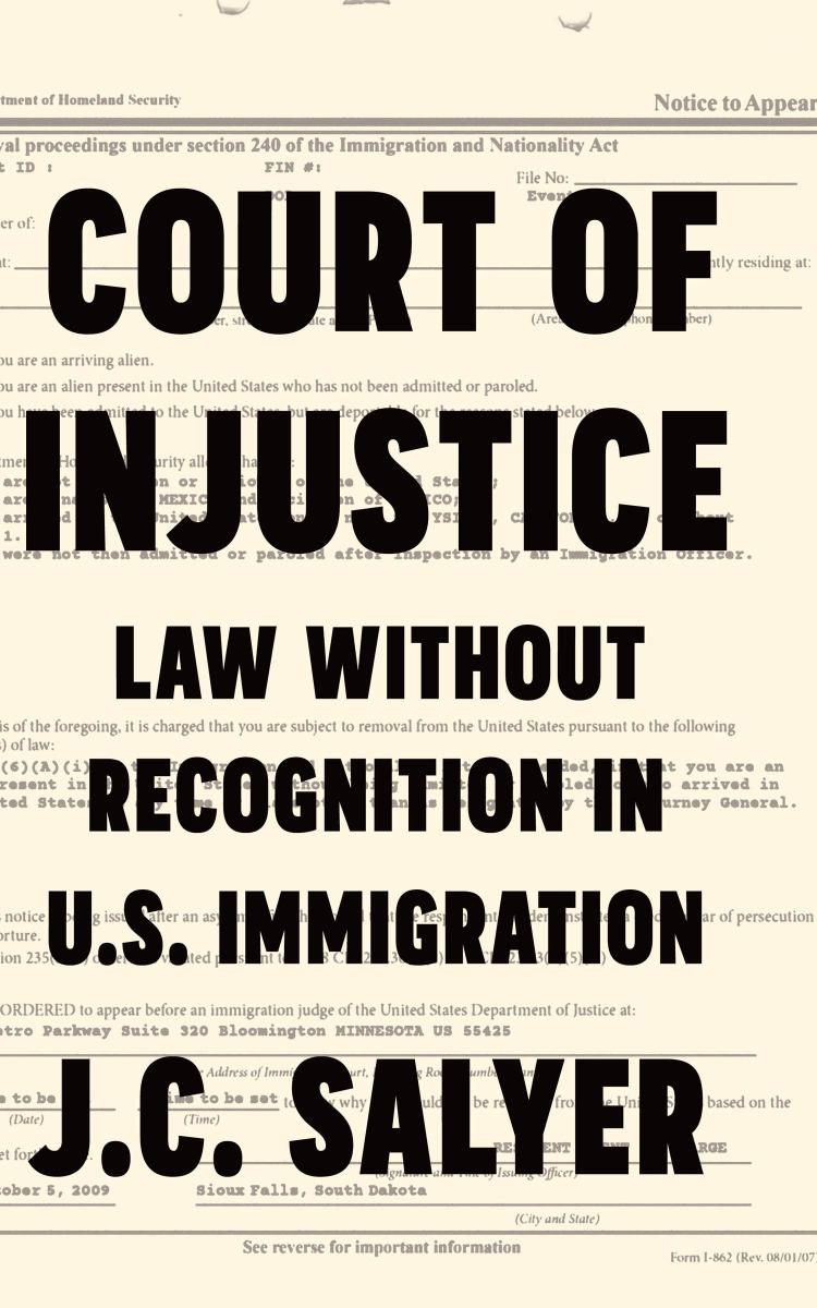 Court Of Injustice Law Without Recognition In Us Immigration 1st Edition Jc Salyer