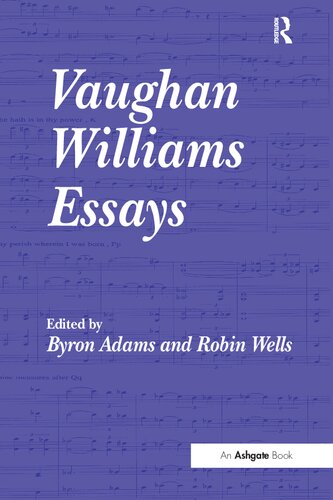 Vaughan Williams Essays Byron Adams Robin Wells