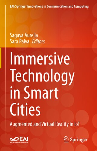 Immersive Technology In Smart Cities Augmented And Virtual Reality In Iot 1st Ed 2022 Sagaya Aurelia Editor