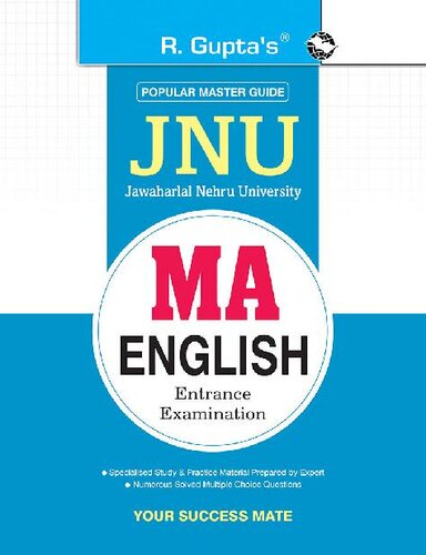 Jawaharlal Nehru University Jnu Ma English Entrance Exam Guide Rph Editorial Board