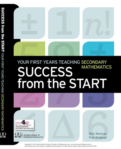 Success From The Start Your First Years Teaching Secondary Mathematics Robert Wieman