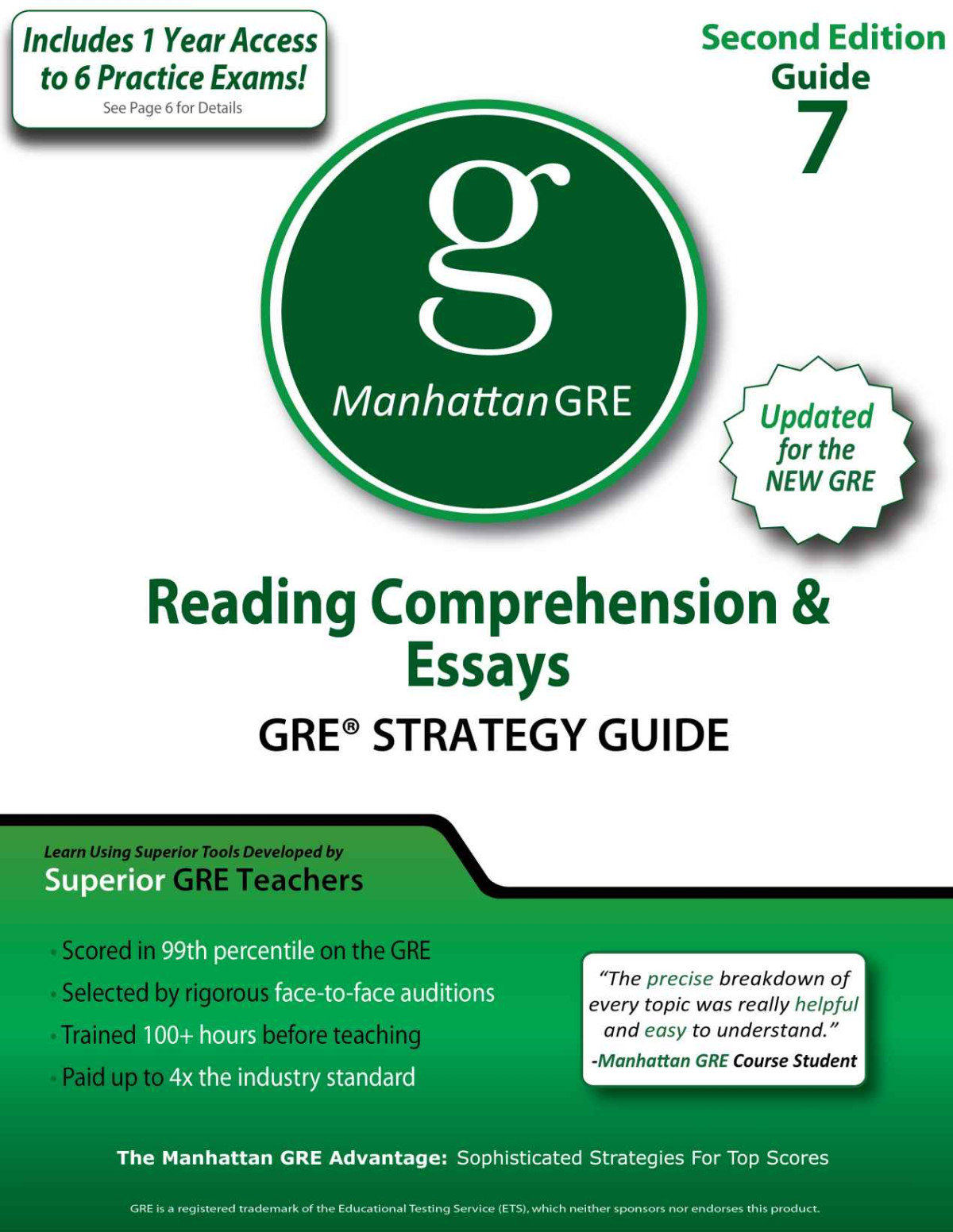 Reading Comprehension Essays Gre Strategy Guide 2nd Edition Manhattan Gre Strategy Guides Manhattan Gre Manhattan Gre