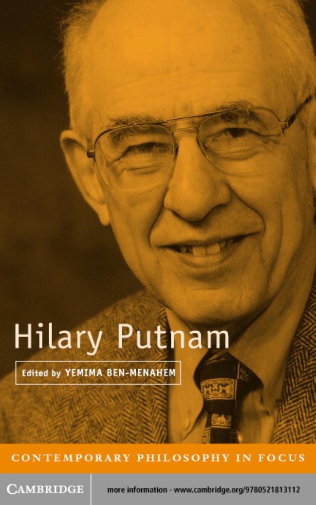 Hilary Putnam Contemporary Philosophy In Focus 1st Edition Yemima Benmenahem