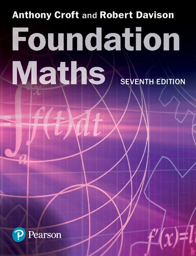 Foundation Maths 7th Edition Anthony Croft Robert Davison