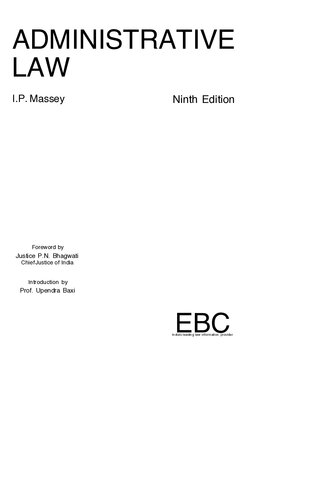 Administrative Law Ip Massey 9 Ninth Ip Massey