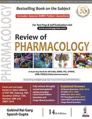 Review Of Pharmacology 14th Edition Dr Gobind Rai Garg Dr Sparsh Gupta