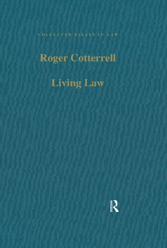 Living Law Studies In Legal And Social Theory Tom D Campbell