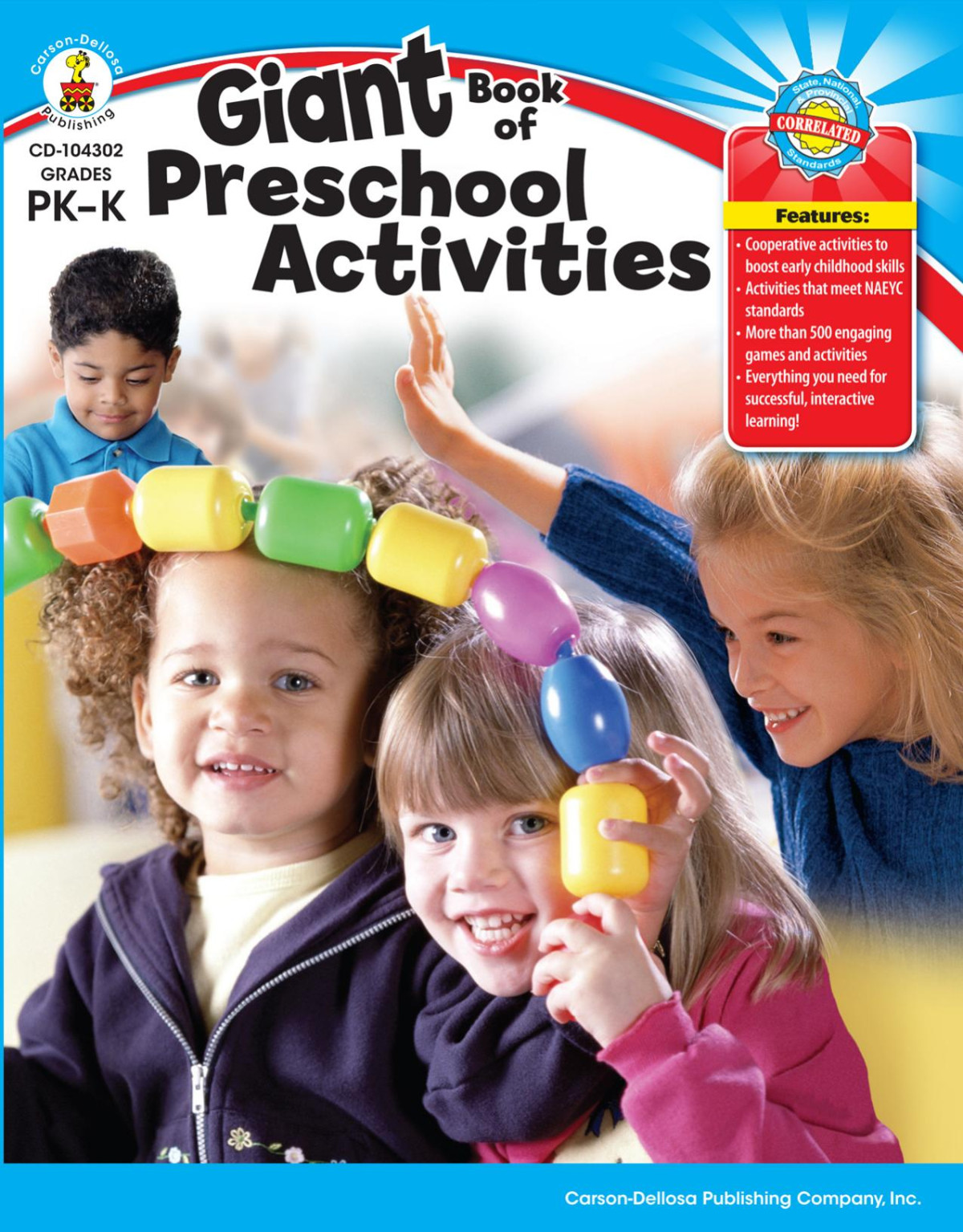 Giant Book Of Preschool Activities Grades Prekk Cd 104302 Pkk Carsondellosa Publishing