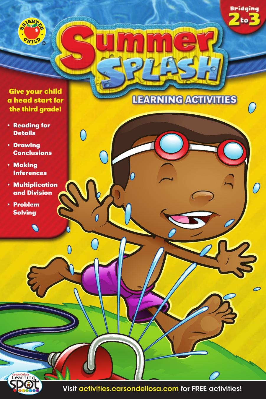 Summer Splash Learning Activities Grades 2 3 Brighter Child Carsondellosa Publishing Child