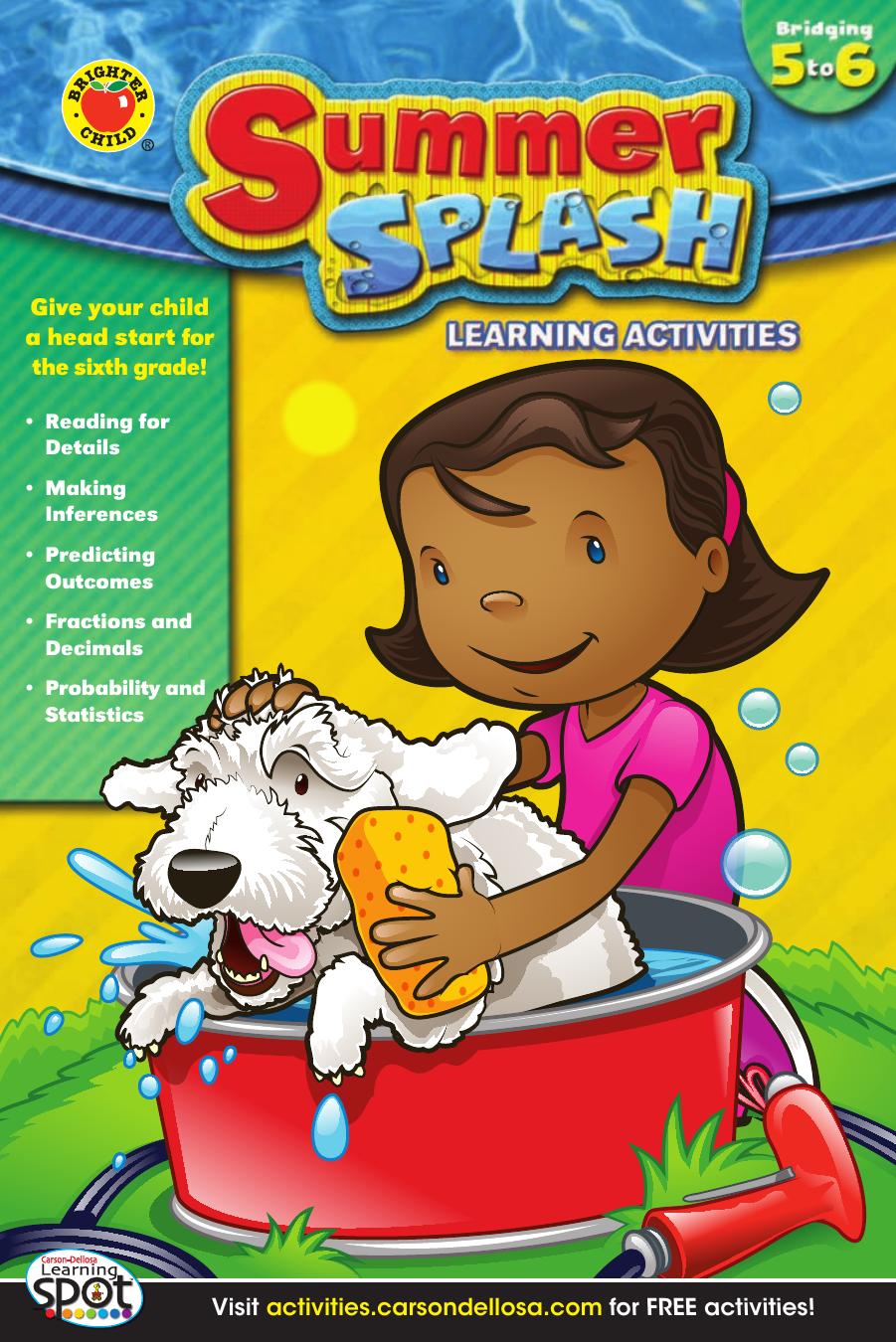 Summer Splash Learning Activities Grades 5 6 Brighter Child Carsondellosa Publishing Child